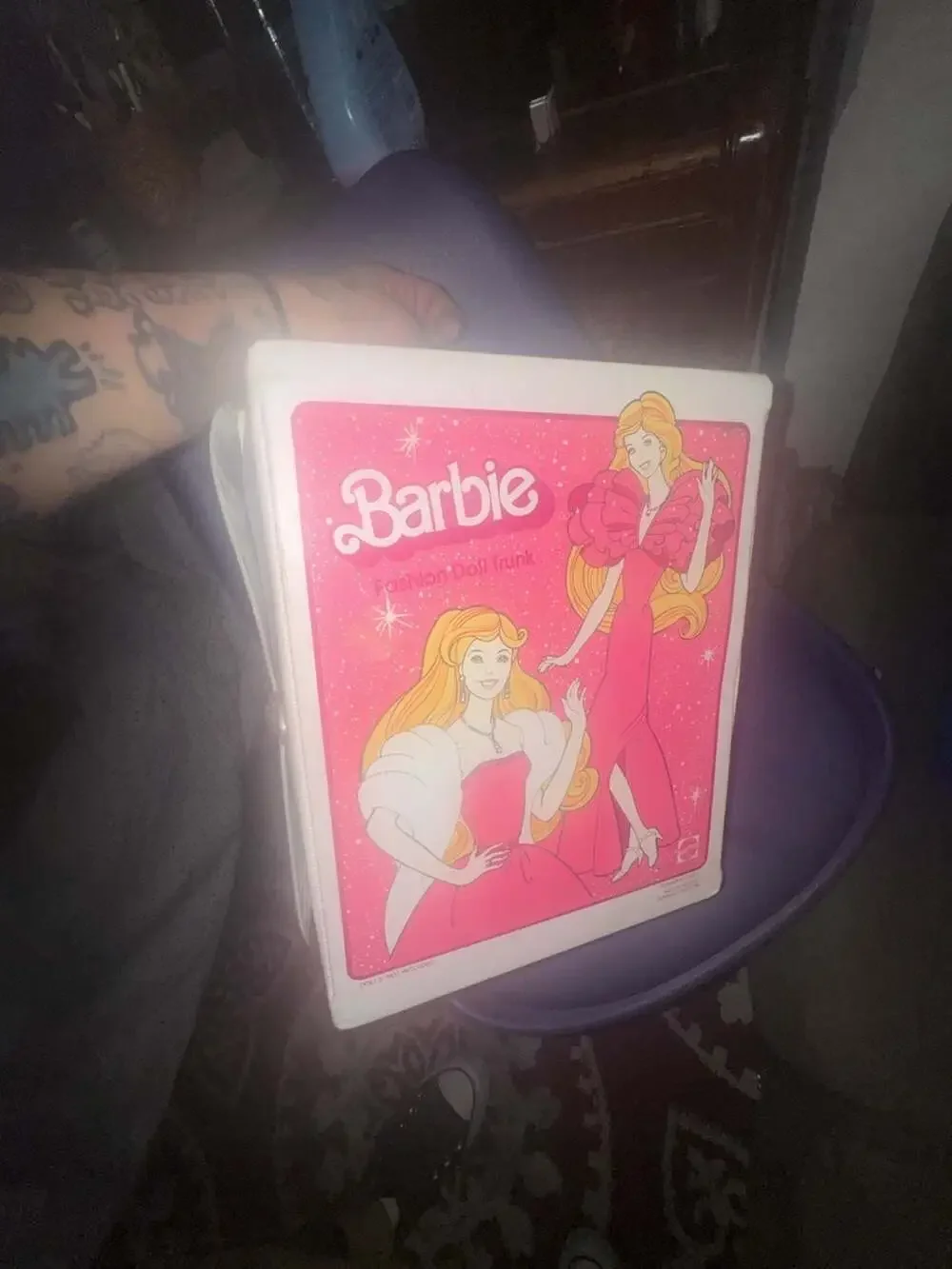 Vintage 1982 Mattel Barbie Fashion Doll Trunk Carrying Case